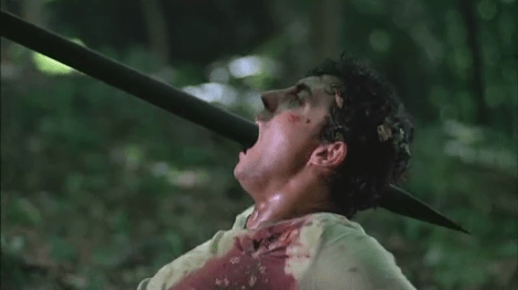 wrong turn 3 iii left for dead skewer in the mouth