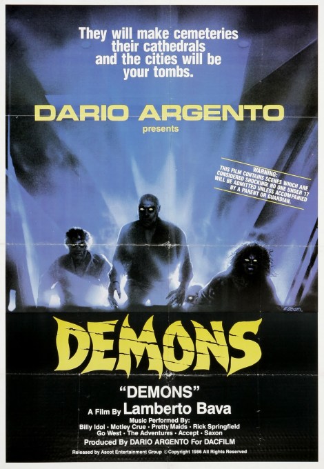 demons movie poster dario argento bava