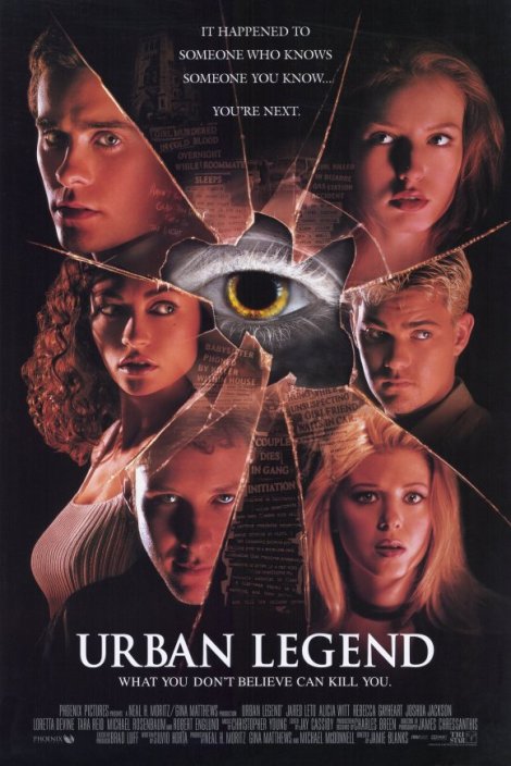 urban legend movie poster 1998 rebecca gayheart joshua jackson