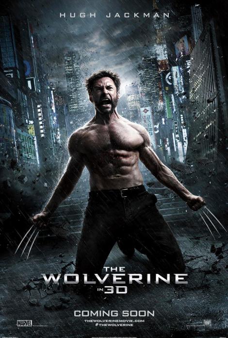 the wolverine movie poster 2013 hugh jacman muscle claws