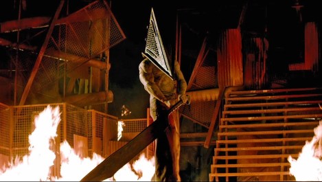 silent hill revelation pyramid head sword fire