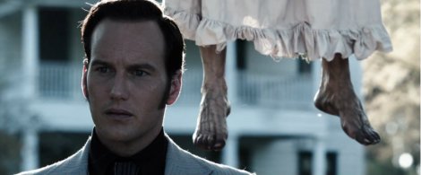 the conjuring movie patrick wilson feet hanging ghost