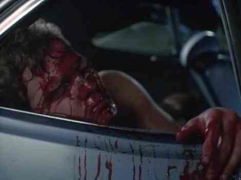 blood rage movie bloody face car