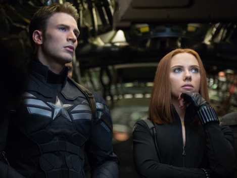 captain america the winter soldier chris evans scarlett johansson hair