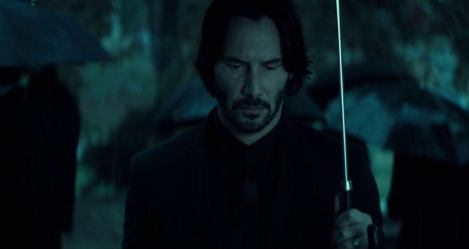 john wick movie keanu reeves funeral